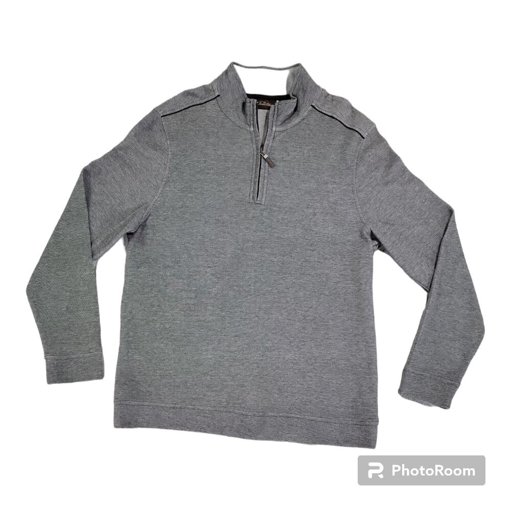 Tasso Elba SPA Mens LG Gray Pullover 100% Cotton EUC Golf Basic Preppy Timeless